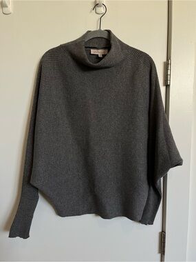 Philosophy grey sweater, mock-neck, loose fit